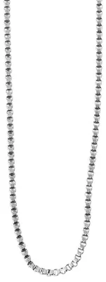 Produktbild von Akzent Uni Kette Leander "Leander" Silberfarben - Edelstahl Gliederkette - 40 - 60cm