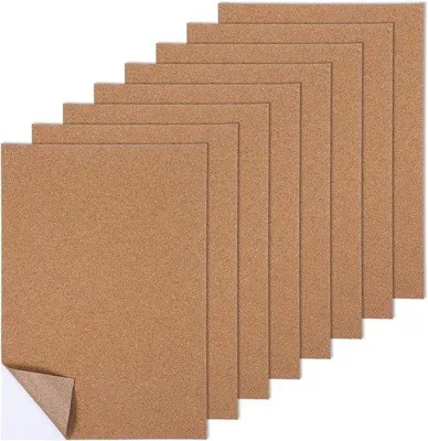 Obrázok produktu pre 8 samolepiacich korkových dosiek, obdĺžnikové izolačné podložky, štvorcové minikorkové dosky