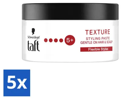 Zdjęcie produktu dla 5 sztuk pasty do stylizacji Taft Texture Styling Paste - Halt 5 - dla wyraźnej tekstury - 100 ml - zestaw ekonomiczny