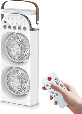 Obrázok produktu pre Stĺpový ventilátor, 3 rýchlosti, 7 farieb svetla, funkcia hmlenia, pre kanceláriu