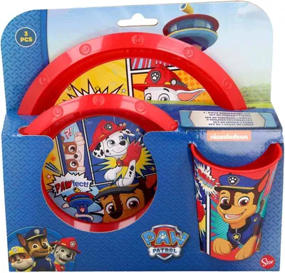 Produktbild von Paw Patrol - 3-teiliges Geschirrset für Kinder