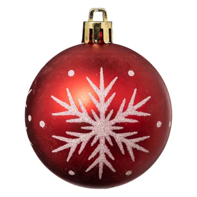 Servietten-Set 'Weihnachten Christbaumkugeln Rot Weiß' – 3-lagig, 33x33 Cm, Mit Menükarte