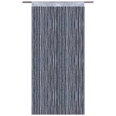 Produktbild von Fadenvorhang Silber 300x250 cm – Metallic Fadengardine mit Stangendurchzug, kürzbar, lichtdurchlässig, für Tür und Raumteiler