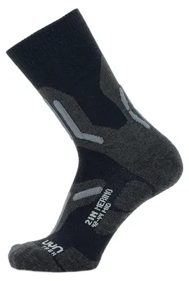 Obrázek produktu pro UYN Merino Mid trekové ponožky dvouvrstvé pánské černé/šedé 45-47