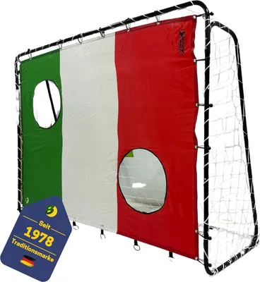 Image de Kit de buts de football 213 x 152 x 76 cm, noir, avec panneau « Italie »