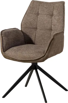 Image de MASSIVMOEBEL24 | Chaise pivotante 61x65x89 brun / marron HENRI #100