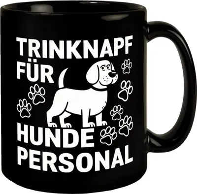 Produktbild von Trinknapf für Hundepersonal Tasse mit Hund und Pfotenabdrücken