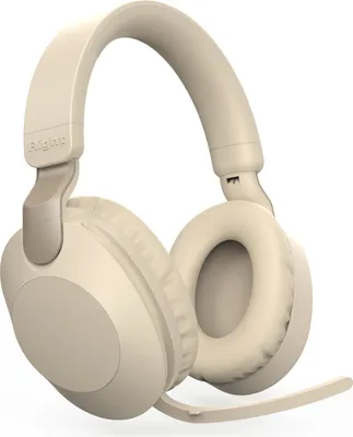 Produktbild von Kabelloses Bluetooth-Headset,BT 5.3 mit faltbarer Headset-Unterstützung, AUX IN, einziehbarer Kopfbügel, faltbare Aufbewahrung, weiche, atmungsaktive Ohrenschützer, Beigegold