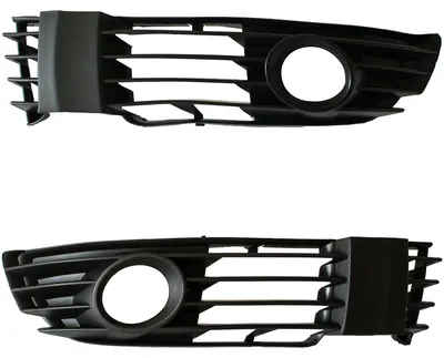 Image de Grille de radiateur pour VW Passat B5, modèle de 2000 à 2005, intégré au pare-chocs, avec éclairage halogène gauche et droite, kit en deux parties
