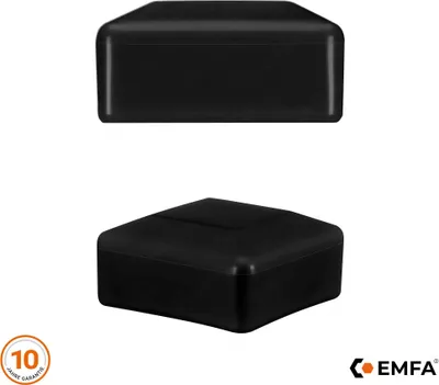 Produktbild von Pfostenkappe 7x7 cm Schwarz 10 Stück vierkant 70x70 mm Zaunpfahlkappe Kunststoff Zaunpfoste