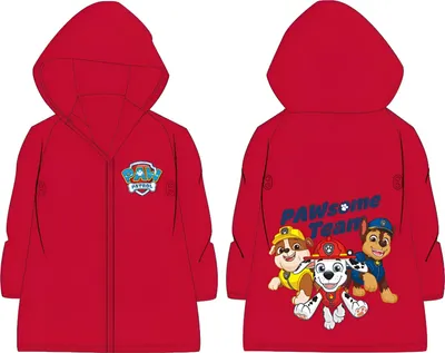 Obrázok produktu pre Chlapčenská pláštenka červená veľkosť 98/104 - Tlapková patrola