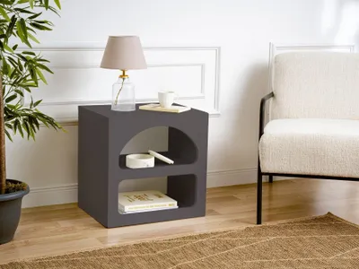 Obrázek produktu pro Skye Decor, Lorin - Anthracite, Nachttisch, 100 % MELAMINBESCHICHTETE SPANPLATTEN, Anthrazit, 50 x 38 x 50 cm