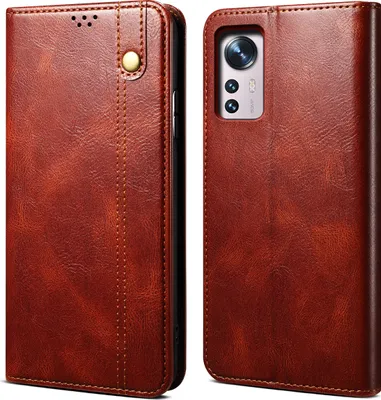 Immagine prodotto di Custodia per Xiaomi 12, portafoglio in pelle flip case con funzione stand rosso
