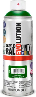 Obrázok produktu pre Farba v spreji PINTYPLUS EVO 400ml RAL6001 smaragdovo zelená