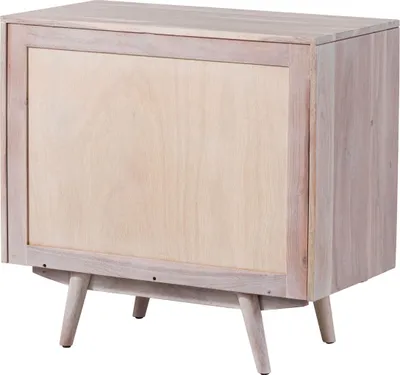 Image de MASSIVMOEBEL24 | Commode en bois d'acacia laqué blanc MOSAYK #213