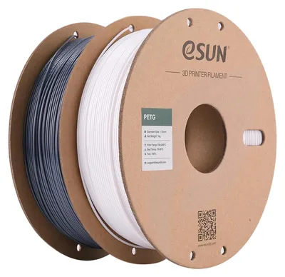 Produktbild von eSUN PETG Filament 1.75 mm, Weiß+Grau, 2KG
