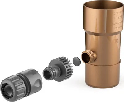 Produktbild von Regenwassersammler Ø 90 mm mit 1"-Gewinde, Kupfer RAL-eigen