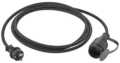 Productafbeelding van Fortis verlengkabel met Schuko-stekker, 20 meter, type H07RN-F3G1,5, IP44, met kabelbevestiging