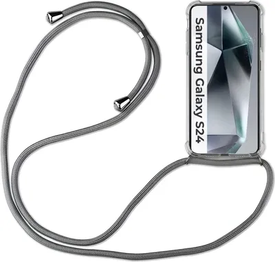 Produktbild von Handykette für Samsung S21 S22 S23 S24 FE Plus Ultra Handyhülle mit Band Hülle Galaxy S24 Grau