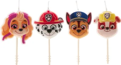 Produktbild von 4 Paw Patrol Geburtstagskerzen -