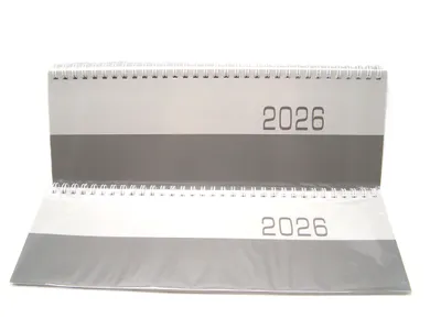 Produktbild von Tischkalender 2026 Basic quer 2 Stück, 28,5 x 10 cm
