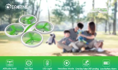 Produktbild von Eachine E65HW Drohne mit Full-HD Kamera, Propellerschutz und LEDs, App-steuerbar