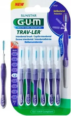 Produktbild von Sunstar GUM Interdentalbürsten 1,2mm 6 Stk.