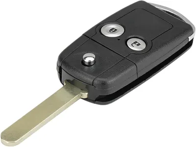 Produktbild von Techstar-Autoschlüsselgehäuse im Flip-Design, mit 2 Tasten, kompatibel mit Honda Civic, Accord, CR-V, Jazz, HR-V – inklusive Schlüsselblatt
