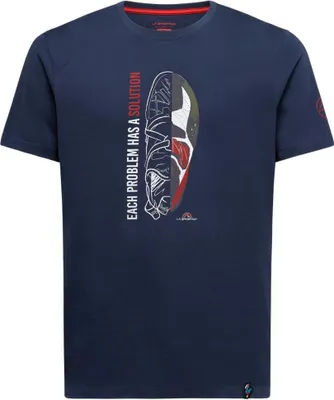 Immagine prodotto di Soluzione T-Shirt M, Night Sky/Mountain Red, M, ZACT175B46R24M, T-shirt da arrampicata da uomo - La Sportiva