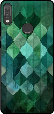 Produktbild von Smartphonica Handyhülle Geeignet für Huawei Y6 (2019) mit grünen Blättern drucken - TPU Backcover Fall grüne Blätter Design