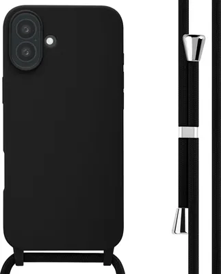Produktbild von imoshion SilikonHülle mit Band iPhone 16 Plus - Schwarz