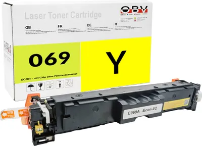 Produktbild von OBV Toner Econ kompatibel mit Canon 069 5091C002 Gelb - i-SENSYS LBP673Cdw / MF752Cdw / MF754Cdw