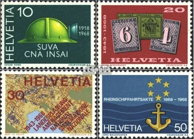Produktbild von Briefmarken Schweiz 1968 Mi 887-890 (kompl.Ausg.) postfrisch Jahresereignisse