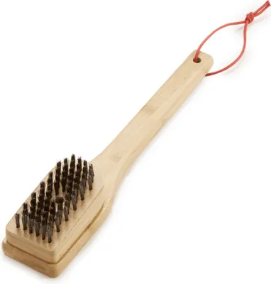 Image de Brosse à barbecue Weber avec manche en bambou, 30 cm