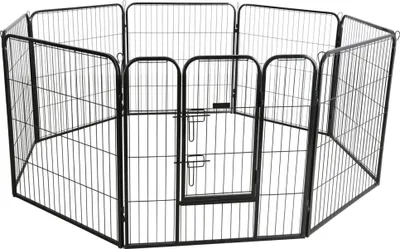 Image de Kerbl Enclos avec porte noir