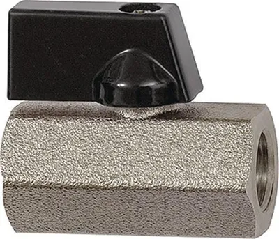 Image de Mini-robinet à bille VALVE LINE 6 mm 1/4 femelle/femelle SW1 21 mm DN 8 mm