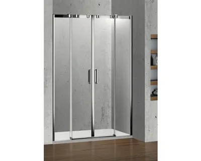 Obrázek produktu pro Sprchové dveře dvoukřídlé do niky Riho Atlantic 140x195 cm sklo 8 mm