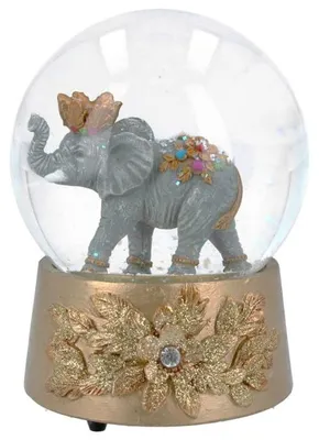 Juwelen-Olifant mit Musikdome, Deko, 13 x 10 x 10 cm
