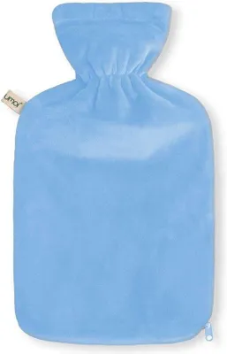 Produktbild von Famanu Warmwasserflasche 1,8 Liter mit weichem Fleecebezug und Reißverschluss