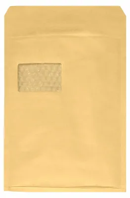 Produktbild von 25x AROFOL WIN Luftpolstertaschen 7/G-17 230x340mm mit Fenster für C4+ braun