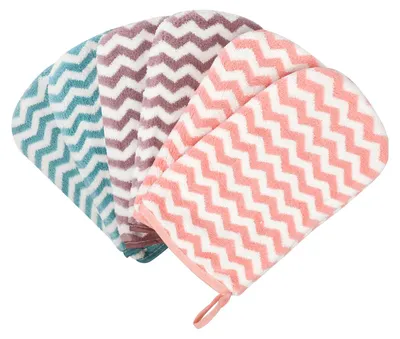 Productafbeelding van Set van 6 Waschlappen van Koralenfleece, 20x13cm, voor Gezicht en Lichaam