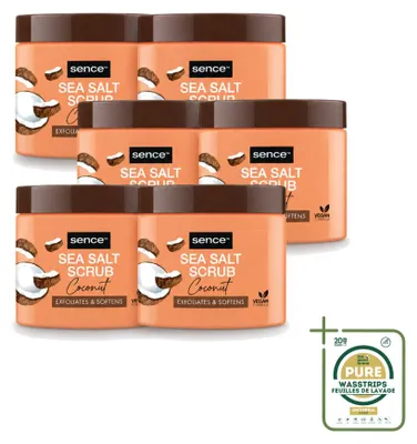 Produktbild von 6 x Sence Coconut Bodyscrub - Pflegend - 500 g - Vorratspackung - 6 Stücke