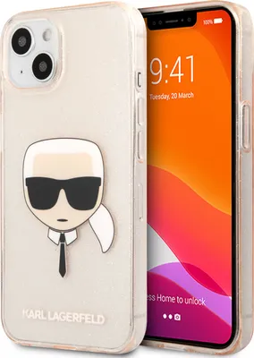 Immagine prodotto di Karl Lagerfeld Klhcp13Skhtuglgo Iphone13 Mini 5,4 Złoty/Gold Hardcase Glitter Karl's Head