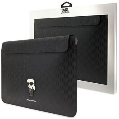 Produktbild von Karl Lagerfeld Sleeve KLCS14SAKHPKK 14" schwarz Saffiano Monogram Ikonik Schutzhülle