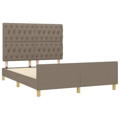 Produktbild von vidaXL Bettgestell ohne Matratze Taupe 140x200 cm Stoff