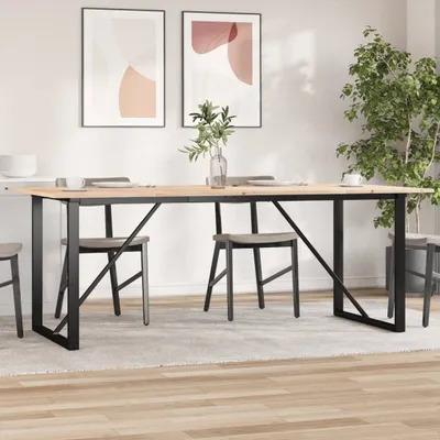 Produktbild von Möbel Esstisch O-Gestell 200x100x75cm Massivholz Kiefer und Stahl - Esstische 3282679