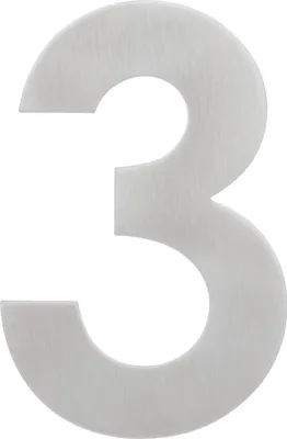 Produktbild von Alpertec Hausnummer 3 Edelstahl