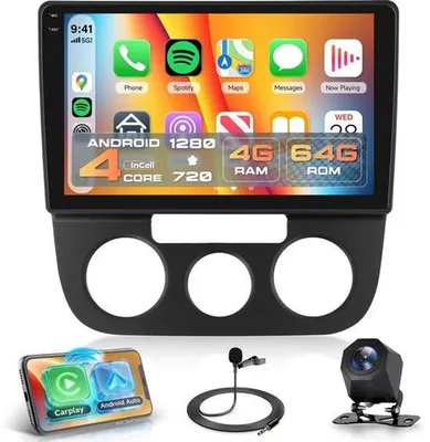 Productafbeelding van 4G+64G autoradio voor en 2006-2010, draadloze, 10-inch Incell touchscreen, radio, GPS-navigatie, wifi, Bluetooth,, FM/RDS/EQ/USB/SW
