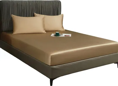 Obrázok produktu pre Napínacie prestieradlo 140x200x30 cm Hladké Priedušné Elegantné Hnedé