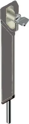 Image de Verrou à clé en applique 300 mm ALMA - Ral 9006 Gris - 241-300-9006
